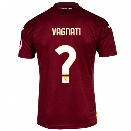 Kandiny Férfi Manuel Vagnati #0 Sötét Vörös Hazai Jersey 2023/24 Mez Póló Ing