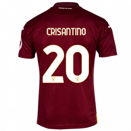 Kandiny Férfi Giulia Crisantino #20 Sötét Vörös Hazai Jersey 2023/24 Mez Póló Ing