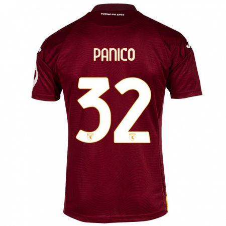 Kandiny Férfi Patrizia Panico #32 Sötét Vörös Hazai Jersey 2023/24 Mez Póló Ing