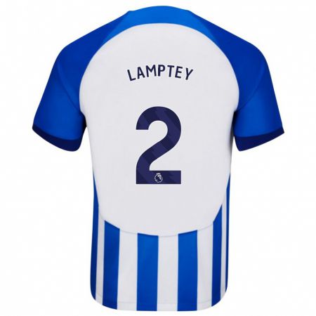 Kandiny Férfi Tariq Lamptey #2 Kék Hazai Jersey 2023/24 Mez Póló Ing