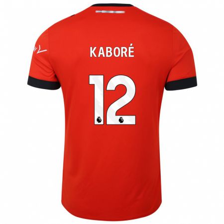 Kandiny Férfi Issa Kaboré #12 Piros Hazai Jersey 2023/24 Mez Póló Ing