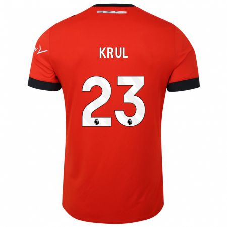 Kandiny Férfi Tim Krul #23 Piros Hazai Jersey 2023/24 Mez Póló Ing