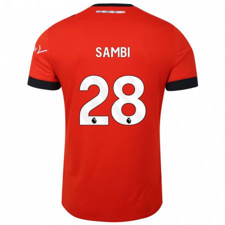 Kandiny Férfi Albert Sambi Lokonga #28 Piros Hazai Jersey 2023/24 Mez Póló Ing
