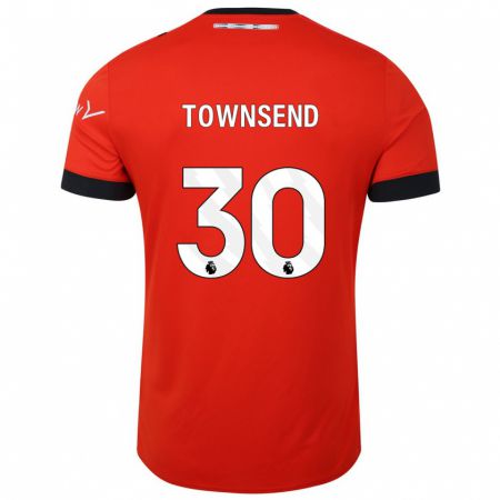 Kandiny Férfi Andros Townsend #30 Piros Hazai Jersey 2023/24 Mez Póló Ing