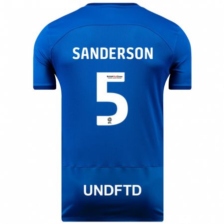 Kandiny Férfi Dion Sanderson #5 Kék Hazai Jersey 2023/24 Mez Póló Ing