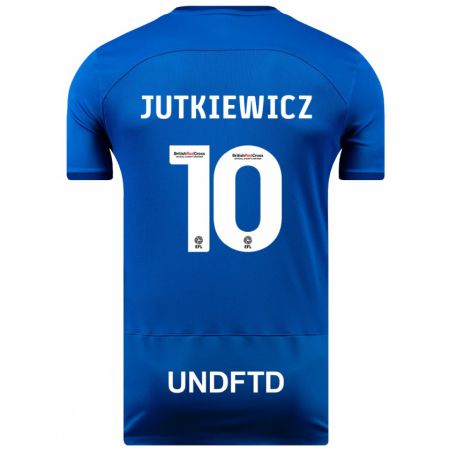 Kandiny Férfi Lukas Jutkiewicz #10 Kék Hazai Jersey 2023/24 Mez Póló Ing