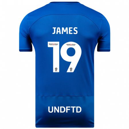 Kandiny Férfi Jordan James #19 Kék Hazai Jersey 2023/24 Mez Póló Ing