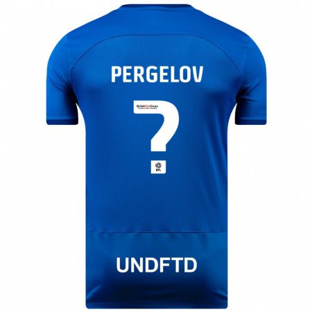 Kandiny Férfi Stoyan Pergelov #0 Kék Hazai Jersey 2023/24 Mez Póló Ing