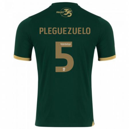 Kandiny Férfi Julio Pleguezuelo #5 Zöld Hazai Jersey 2023/24 Mez Póló Ing