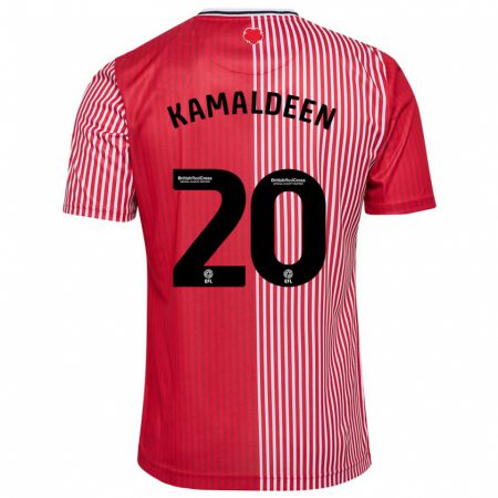 Kandiny Férfi Kamaldeen Sulemana #20 Piros Hazai Jersey 2023/24 Mez Póló Ing
