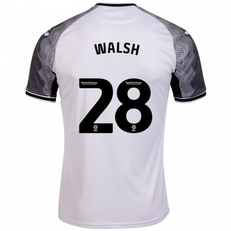 Kandiny Férfi Liam Walsh #28 Fehér Hazai Jersey 2023/24 Mez Póló Ing