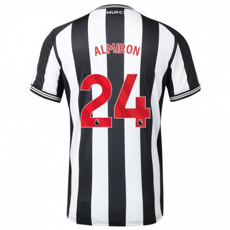 Kandiny Férfi Miguel Almirón #24 Fekete-Fehér Hazai Jersey 2023/24 Mez Póló Ing