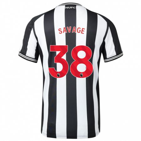 Kandiny Férfi Remi Savage #38 Fekete-Fehér Hazai Jersey 2023/24 Mez Póló Ing