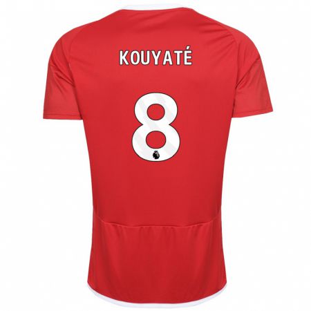 Kandiny Férfi Cheikhou Kouyaté #8 Piros Hazai Jersey 2023/24 Mez Póló Ing