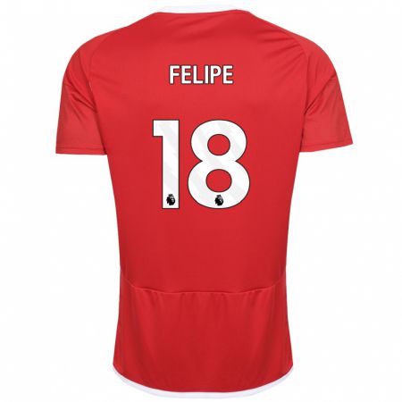 Kandiny Férfi Felipe #18 Piros Hazai Jersey 2023/24 Mez Póló Ing
