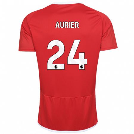 Kandiny Férfi Serge Aurier #24 Piros Hazai Jersey 2023/24 Mez Póló Ing