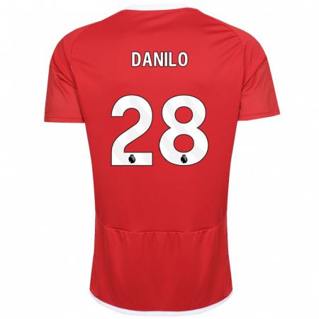 Kandiny Férfi Danilo #28 Piros Hazai Jersey 2023/24 Mez Póló Ing