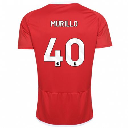 Kandiny Férfi Murillo #40 Piros Hazai Jersey 2023/24 Mez Póló Ing