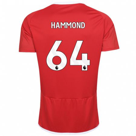Kandiny Férfi Ben Hammond #64 Piros Hazai Jersey 2023/24 Mez Póló Ing