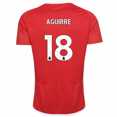 Kandiny Férfi Aja Aguirre #18 Piros Hazai Jersey 2023/24 Mez Póló Ing