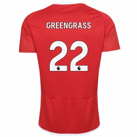 Kandiny Férfi Charlotte Greengrass #22 Piros Hazai Jersey 2023/24 Mez Póló Ing