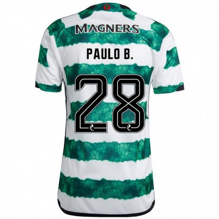 Kandiny Férfi Paulo Bernardo #28 Zöld Hazai Jersey 2023/24 Mez Póló Ing