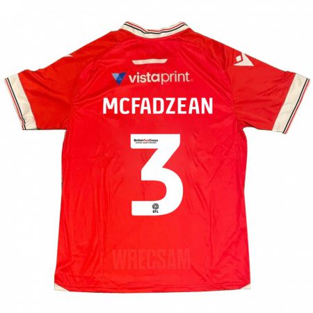 Kandiny Férfi Callum Mcfadzean #3 Piros Hazai Jersey 2023/24 Mez Póló Ing