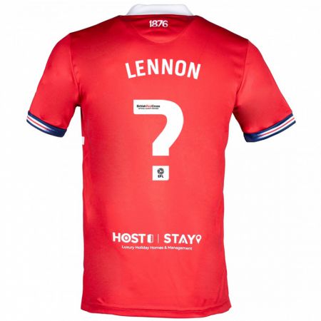 Kandiny Férfi Charlie Lennon #0 Piros Hazai Jersey 2023/24 Mez Póló Ing