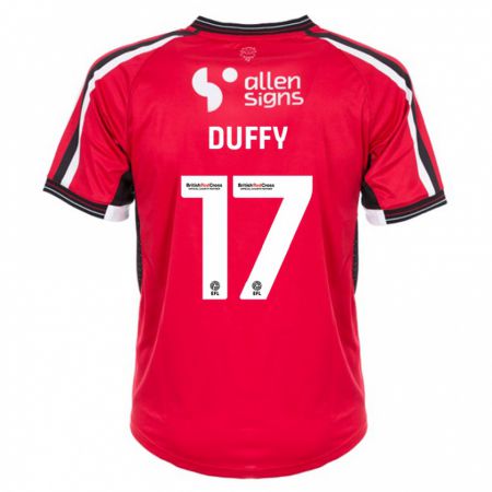 Kandiny Férfi Dylan Duffy #17 Piros Hazai Jersey 2023/24 Mez Póló Ing
