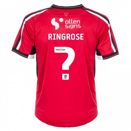 Kandiny Férfi Abi Ringrose #0 Piros Hazai Jersey 2023/24 Mez Póló Ing