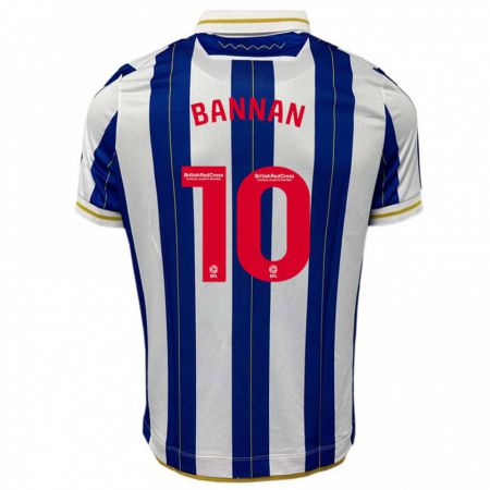 Kandiny Férfi Barry Bannan #10 Kék Fehér Hazai Jersey 2023/24 Mez Póló Ing