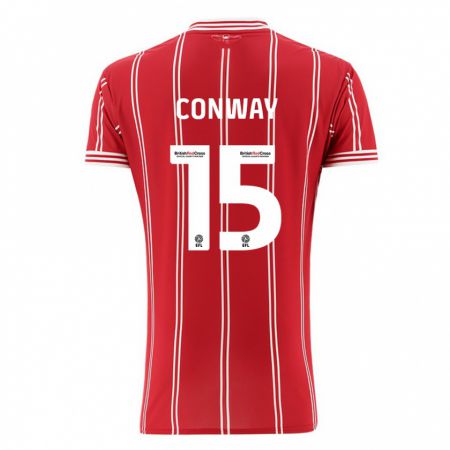 Kandiny Férfi Tommy Conway #15 Piros Hazai Jersey 2023/24 Mez Póló Ing