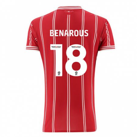 Kandiny Férfi Ayman Benarous #18 Piros Hazai Jersey 2023/24 Mez Póló Ing