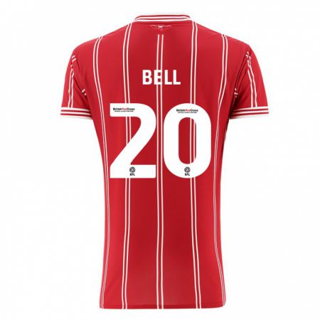 Kandiny Férfi Sam Bell #20 Piros Hazai Jersey 2023/24 Mez Póló Ing
