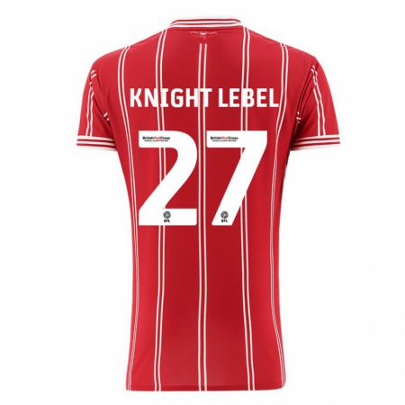 Kandiny Férfi Jamie Knight-Lebel #27 Piros Hazai Jersey 2023/24 Mez Póló Ing