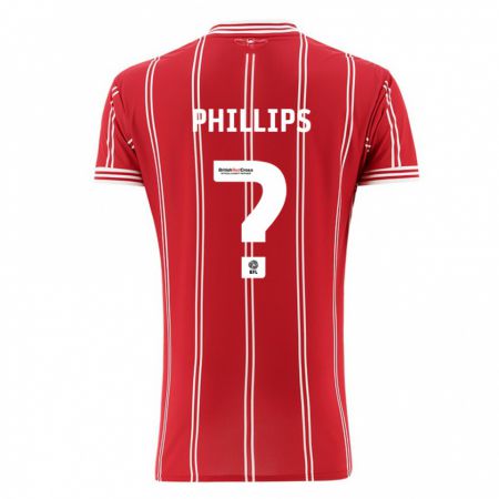 Kandiny Férfi Billy Phillips #0 Piros Hazai Jersey 2023/24 Mez Póló Ing