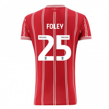 Kandiny Férfi Erin Foley #25 Piros Hazai Jersey 2023/24 Mez Póló Ing
