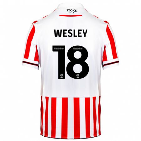 Kandiny Férfi Wesley Moraes #18 Piros Fehér Hazai Jersey 2023/24 Mez Póló Ing