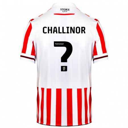 Kandiny Férfi Oliver Challinor #0 Piros Fehér Hazai Jersey 2023/24 Mez Póló Ing