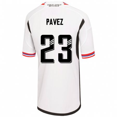 Kandiny Férfi Esteban Pavez #23 Fehér Hazai Jersey 2023/24 Mez Póló Ing