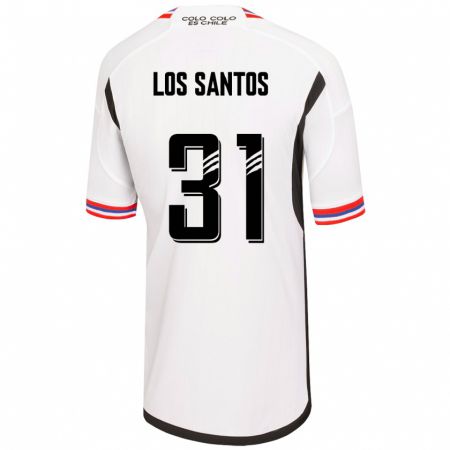 Kandiny Férfi Matías De Los Santos #31 Fehér Hazai Jersey 2023/24 Mez Póló Ing