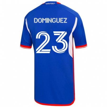 Kandiny Férfi Nery Domínguez #23 Kék Hazai Jersey 2023/24 Mez Póló Ing