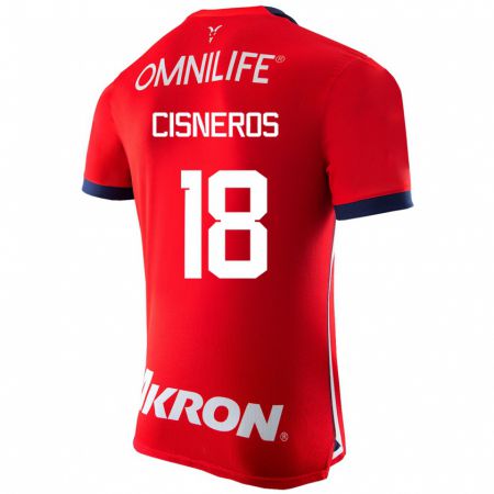 Kandiny Férfi Ronaldo Cisneros #18 Piros Hazai Jersey 2023/24 Mez Póló Ing