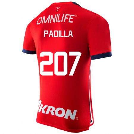 Kandiny Férfi Yael Padilla #207 Piros Hazai Jersey 2023/24 Mez Póló Ing