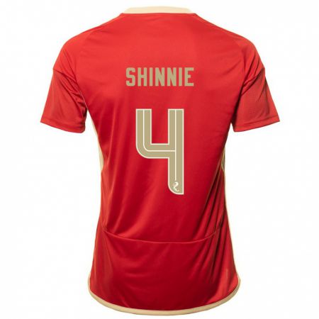 Kandiny Férfi Graeme Shinnie #4 Piros Hazai Jersey 2023/24 Mez Póló Ing