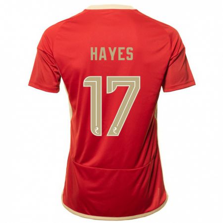 Kandiny Férfi Jonny Hayes #17 Piros Hazai Jersey 2023/24 Mez Póló Ing