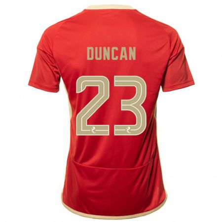 Kandiny Férfi Ryan Duncan #23 Piros Hazai Jersey 2023/24 Mez Póló Ing