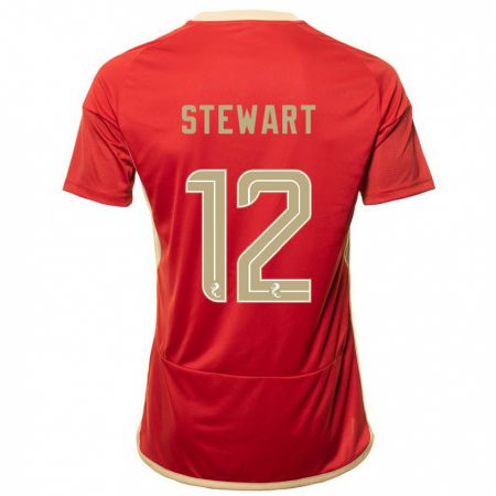 Kandiny Férfi Hannah Stewart #12 Piros Hazai Jersey 2023/24 Mez Póló Ing