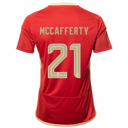 Kandiny Férfi Eirinn Mccafferty #21 Piros Hazai Jersey 2023/24 Mez Póló Ing