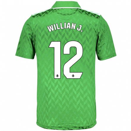 Kandiny Férfi Willian José #12 Zöld Idegenbeli Jersey 2023/24 Mez Póló Ing